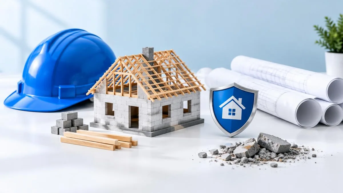 Maison en construction et casque : assurance dommages-ouvrage à Argenteuil